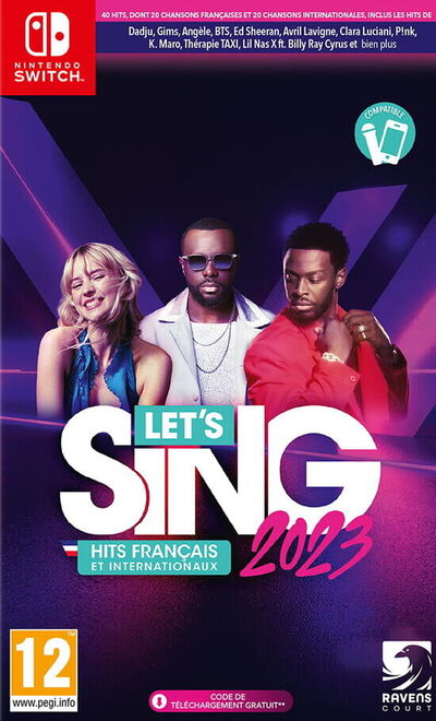 Pochette Let's Sing 2023 Hits Français et Internationaux version Switch