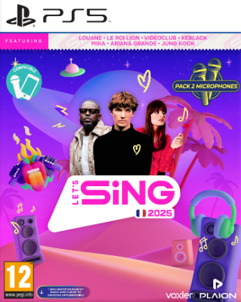 Pochette Let's Sing 2025 version PlayStation 5