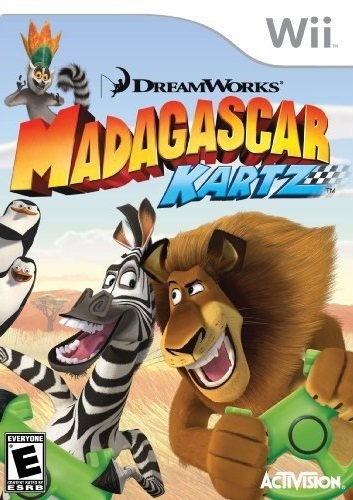 Pochette Mad Karts of Madagascar version Wii