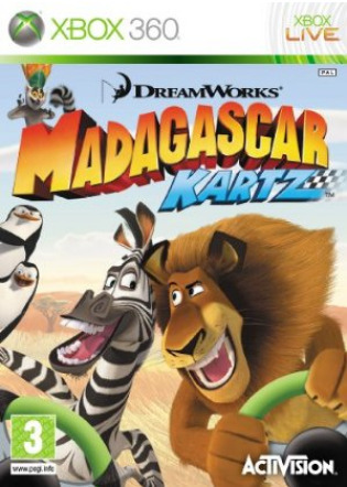Pochette Mad Karts of Madagascar version Xbox 360
