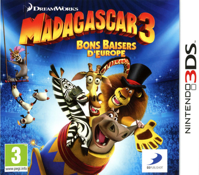 Pochette Madagascar 3 : Bons baisers d'Europe version 3DS