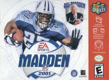 Pochette Madden NFL 2001 version Nintendo 64