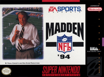 Pochette Madden NFL '94 version Super Nintendo