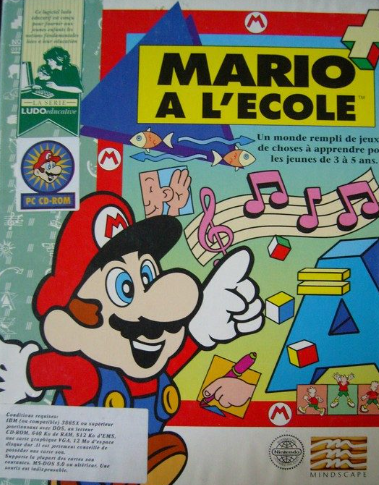 Pochette Mario A L'Ecole version PC MS-DOS