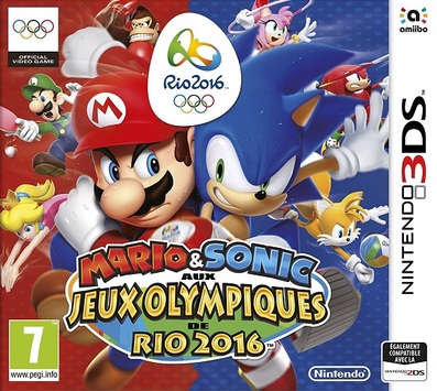 Pochette Mario & Sonic aux Jeux Olympiques de Rio 2016 version 3DS