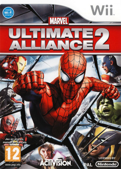 Pochette Marvel Ultimate Alliance 2 version Wii
