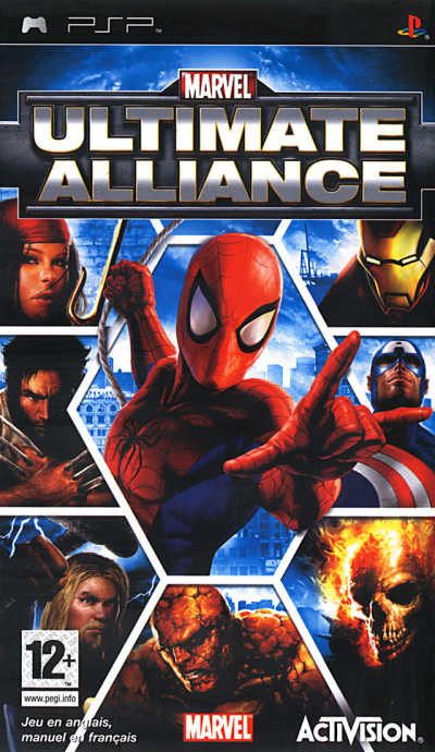 Pochette Marvel Ultimate Alliance version PSP