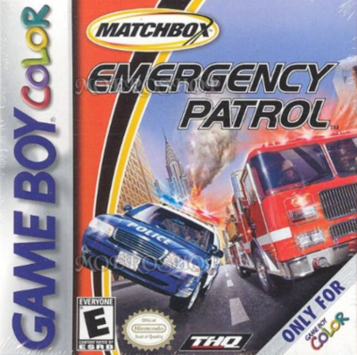 Pochette Matchbox : Emergency Patrol version GameBoy