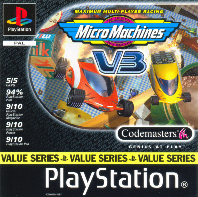Pochette MicroMachines V3 version PlayStation