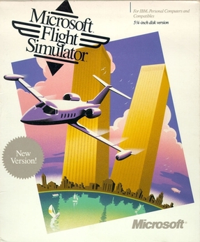 Pochette Microsoft Flight Simulator 3.0 version PC MS-DOS