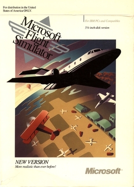 Pochette Microsoft Flight Simulator 4.0 version PC MS-DOS