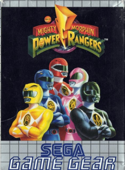 Pochette Mighty Morphin Power Rangers version GameGear