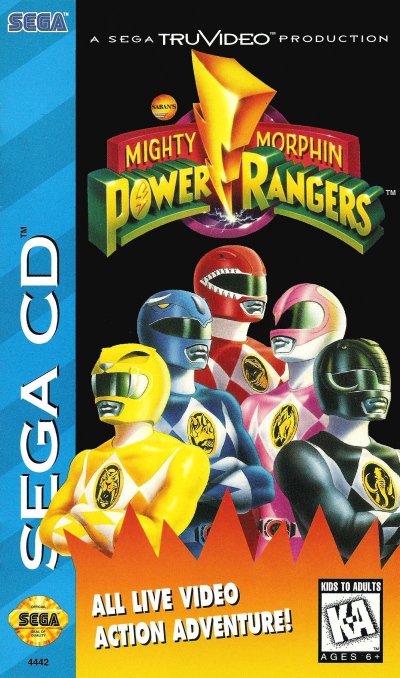 Pochette Mighty Morphin Power Rangers version Mega-CD