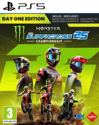 Pochette Monster Energy Supercross 25 version PlayStation 5