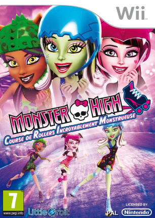 Pochette Monster High : Course de rollers incroyablement monstrueuse version Wii