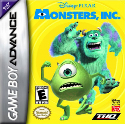 Pochette Monstres & Cie version GameBoy Advance