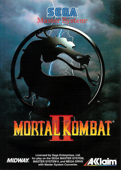 Pochette Mortal Kombat II version Master System