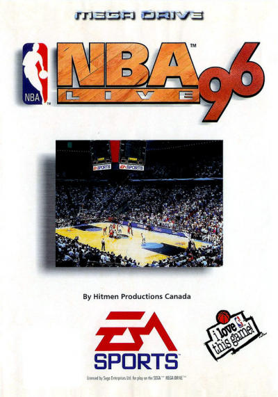 Pochette NBA Live 96 version Megadrive