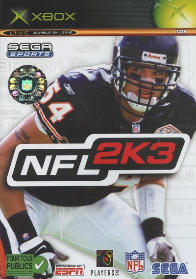 Pochette NFL 2K3 version Xbox