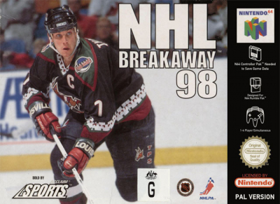 Pochette NHL Breakaway 98 version Nintendo 64