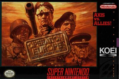 Pochette Operation Europe : Path to Victory 1939-45 version Super Nintendo