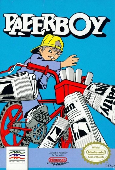 Pochette Paperboy version NES