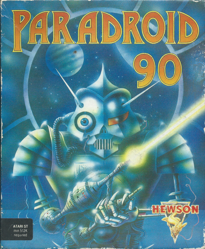 Pochette Paradroid 90 version Atari ST