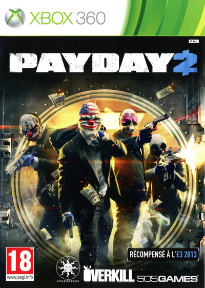 Pochette Payday 2 version Xbox 360