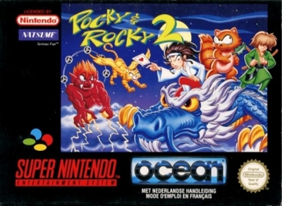 Pochette Pocky & Rocky 2 version Super Nintendo
