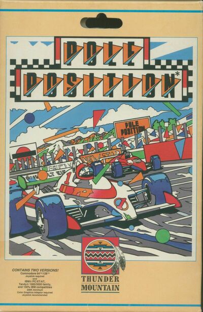 Pochette Pole Position version PC MS-DOS