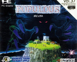 Pochette Populous version PC-Engine
