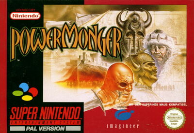 Pochette PowerMonger version Super Nintendo