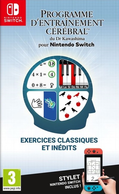 Pochette Programme d'entrainement cérébral du Dr Kawashima pour Nintendo Switch version Switch