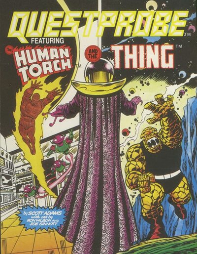 Pochette Questprobe featuring The Human Torch and The Thing version Atari 800