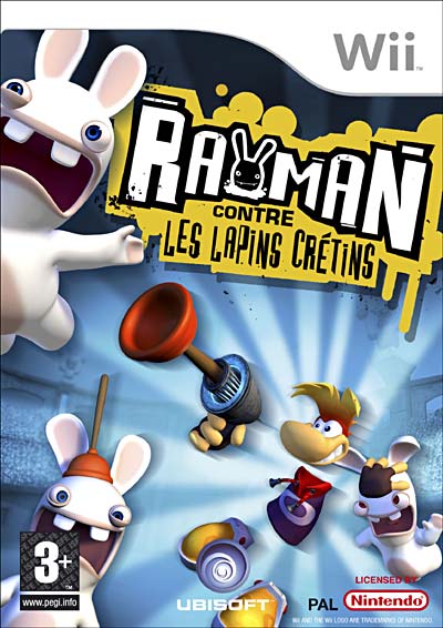Pochette Rayman contre les lapins crétins version Wii