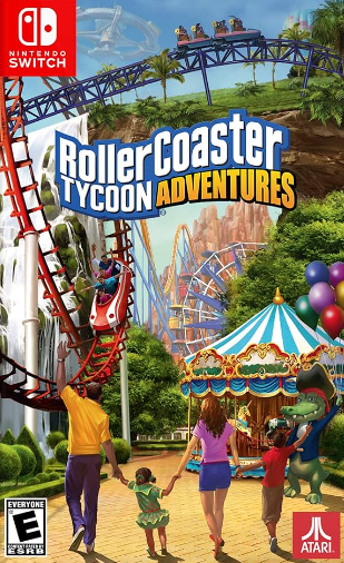 Pochette RollerCoaster Tycoon Adventures version Switch