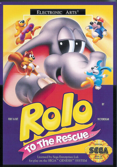 Pochette Rolo to the Rescue version Megadrive