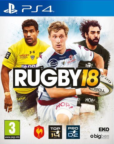 Pochette Rugby 18 version PlayStation 4