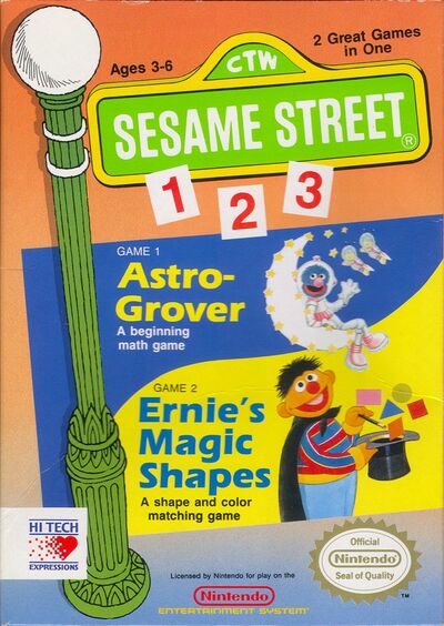 Pochette Sesame Street : 1-2-3 version NES