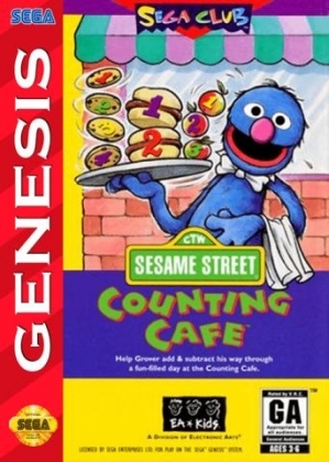 Pochette Sesame Street Counting Cafe version Megadrive