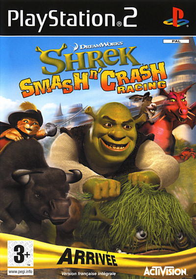 Pochette Shrek Smash N' Crash Racing version PlayStation 2