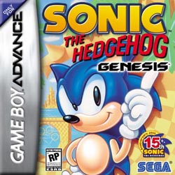 Pochette Sonic the hedgehog Genesis version GameBoy Advance