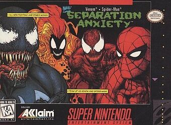 Pochette Spider-Man & Venom : Separation Anxiety version Super Nintendo