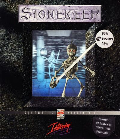 Pochette Stonekeep version PC MS-DOS