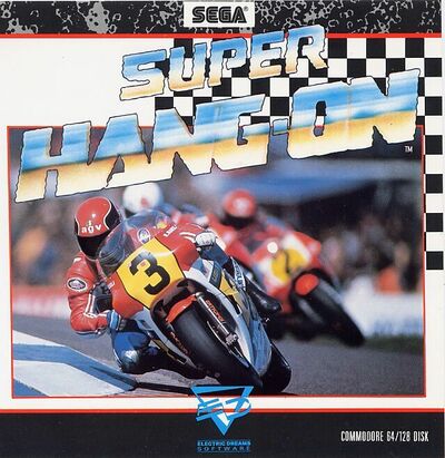 Pochette Super Hang-On version PC MS-DOS