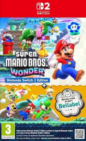 Pochette Super Mario Bros. Wonder – Nintendo Switch 2 Edition + Rendez-vous au parc Bellabel version Switch 2