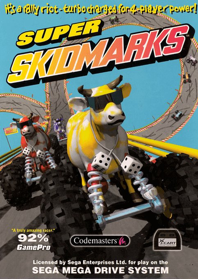 Pochette Super Skidmarks version Megadrive