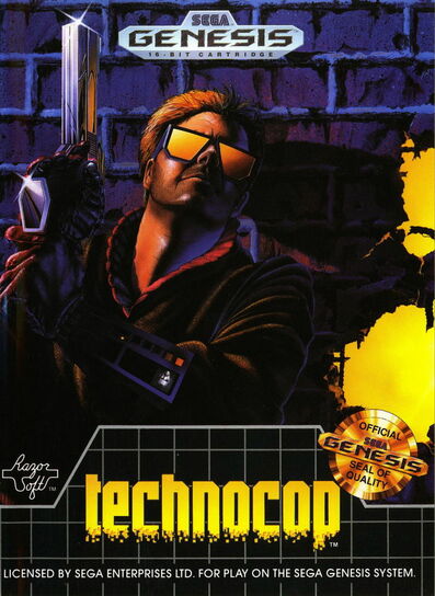 Pochette Techno Cop version Megadrive