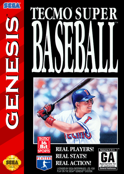 Pochette Tecmo Super Baseball version Megadrive