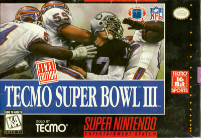 Pochette Tecmo Super Bowl III Final Edition version Super Nintendo